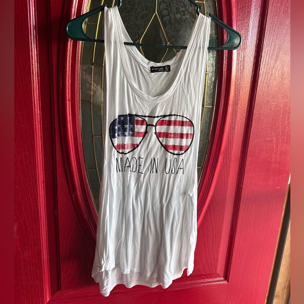 White “Made in USA” Tank